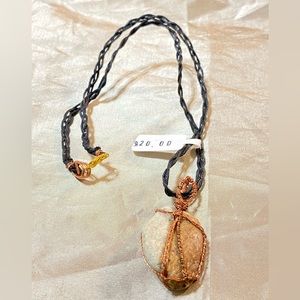 Solidarity stone, jewelry necklace, hand made